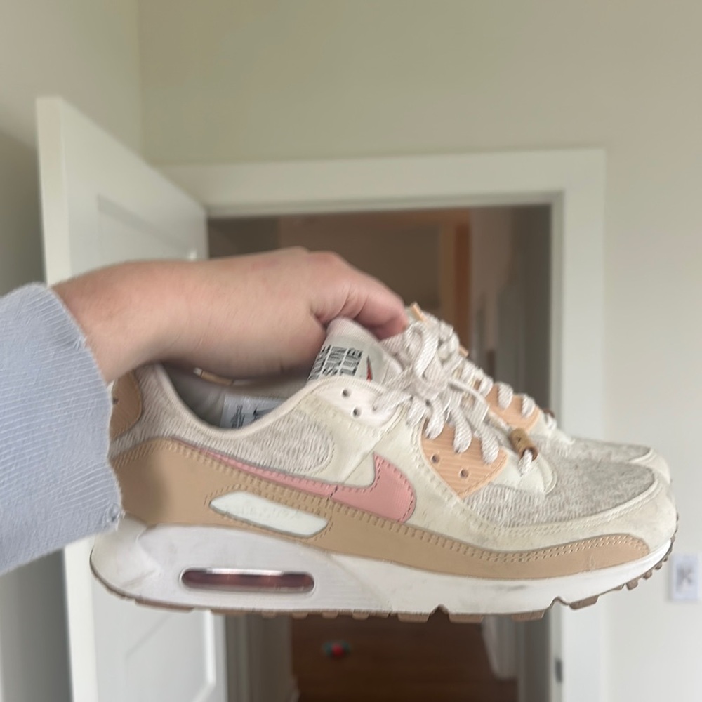 Nike Women's Air Max Sneakers - Cream and Pink
